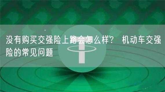 没有强制险会怎么样（没有强制保险能上路吗）